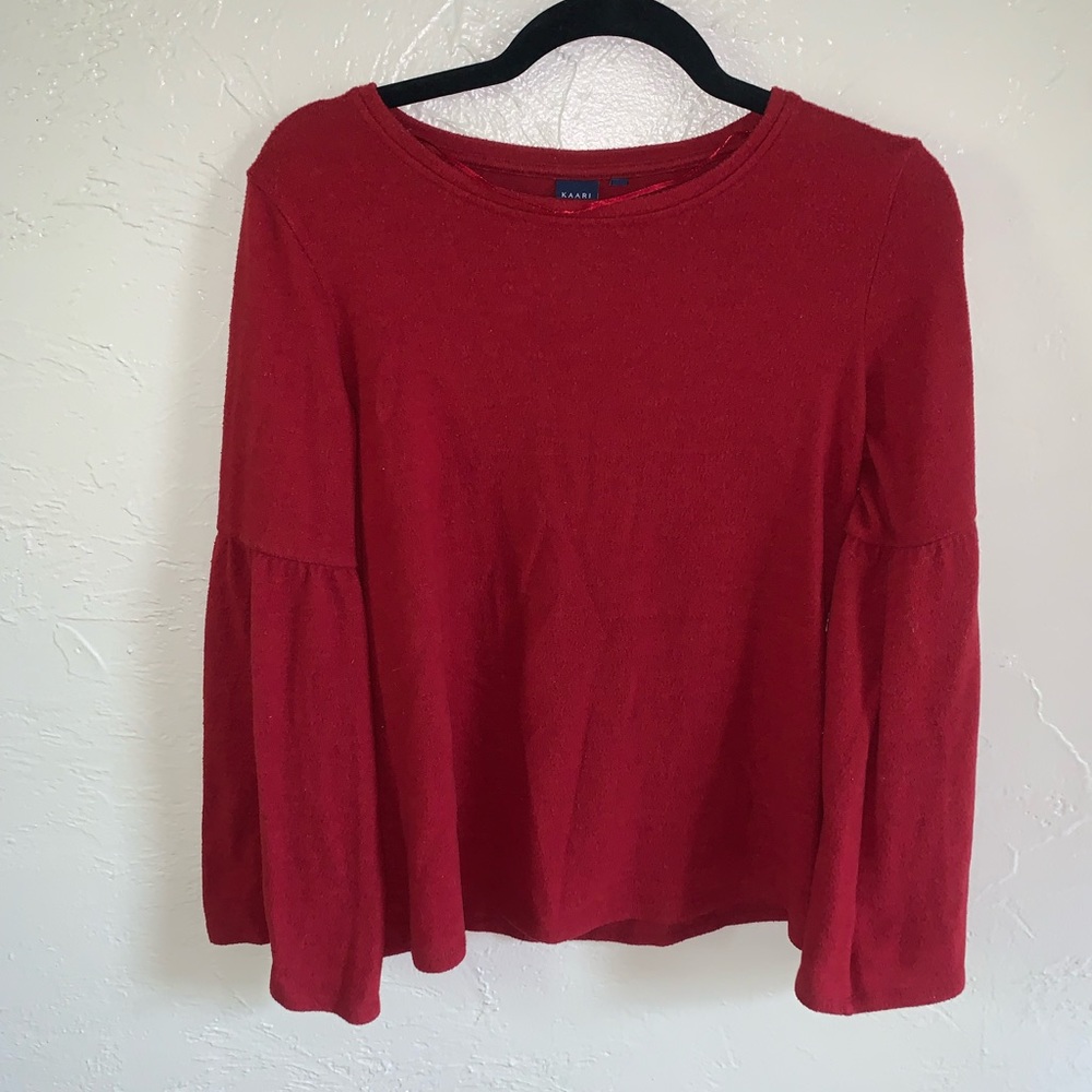 Soft bell-sleeved sweater